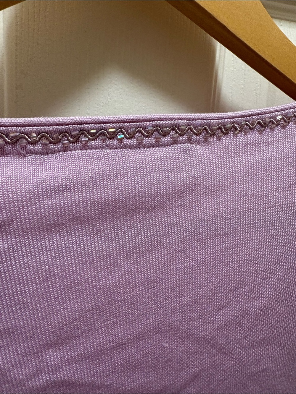 NWT Elisabeth 1X Lavender Cardigan Silk Blend Embellished Embroidered Sweater - Picture 16 of 16